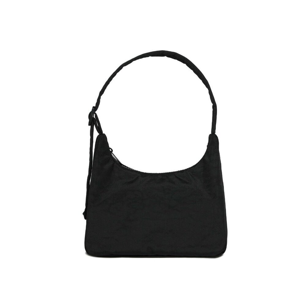 Nylon Shoulder Bag Structured Slouchy Design Adjustable Quilted Strap Minimal
